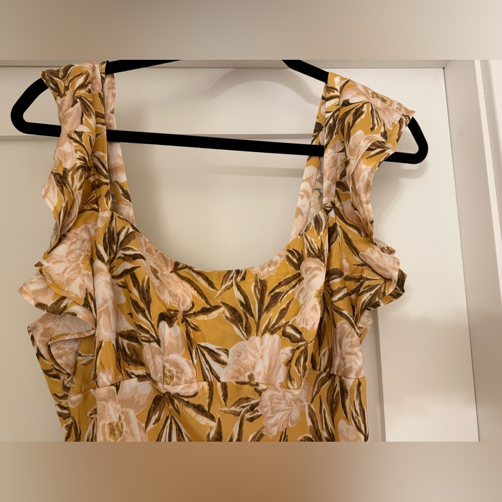 NWT Madewell Yellow Floral Maxi Dress - Picture 3 of 7